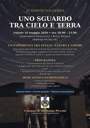 Sabato 16 Maggio - Fra Cielo e terra a Odalengo Piccolo